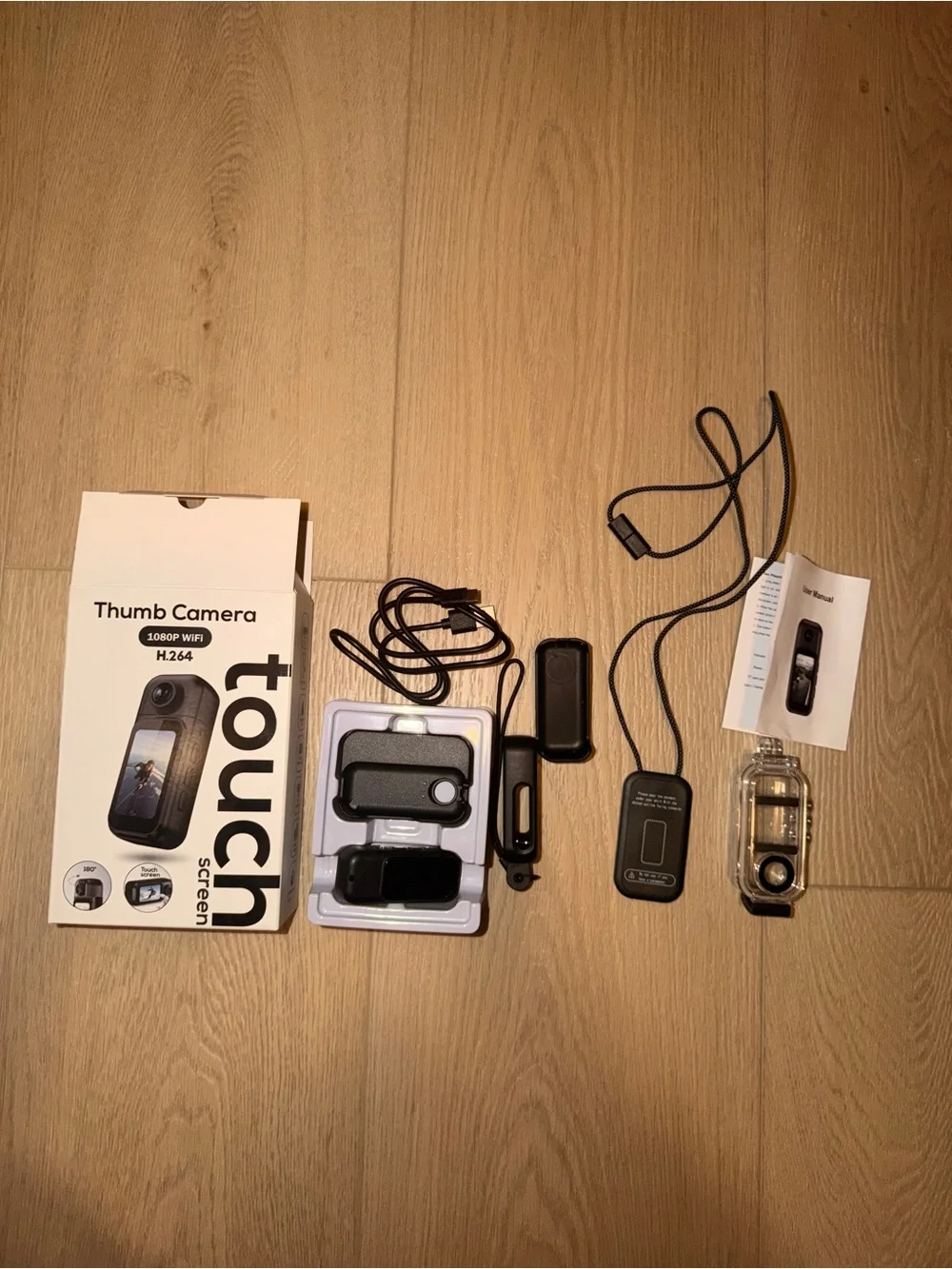 Thumb Action Camera, POV Camera Hands-Free Recording 180 rotating length